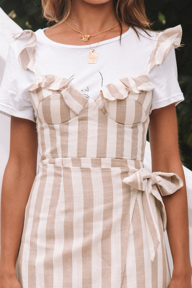 Winding Way Dress Beige-Seaa Fashion