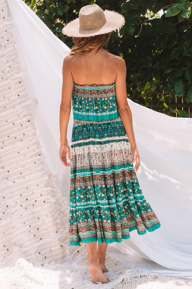 Aquanetta Midi Skirt Green-Seaa Fashion