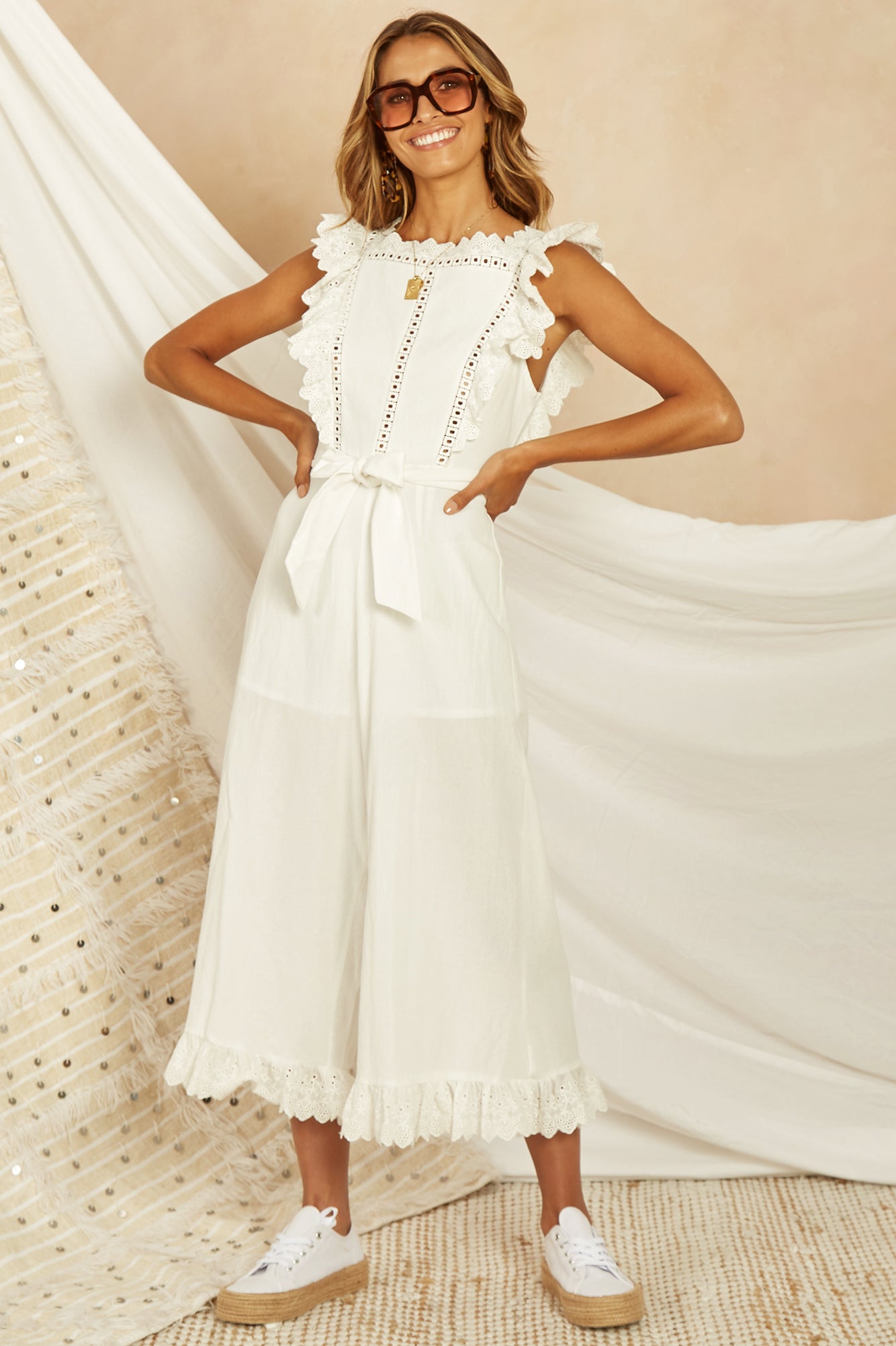 Quaymas Jumpsuit White-Seaa Fashion