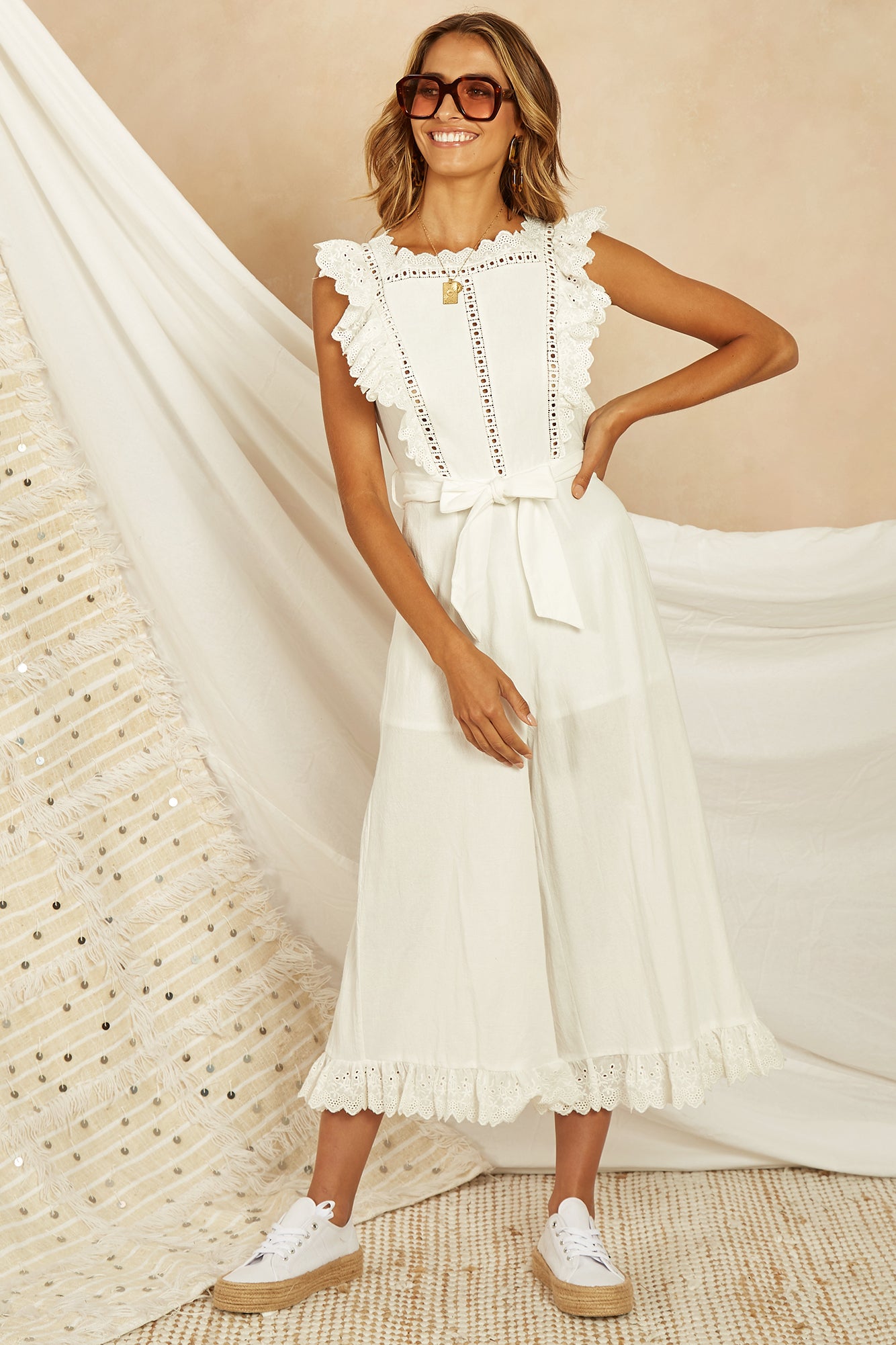 Quaymas Jumpsuit White-Seaa Fashion