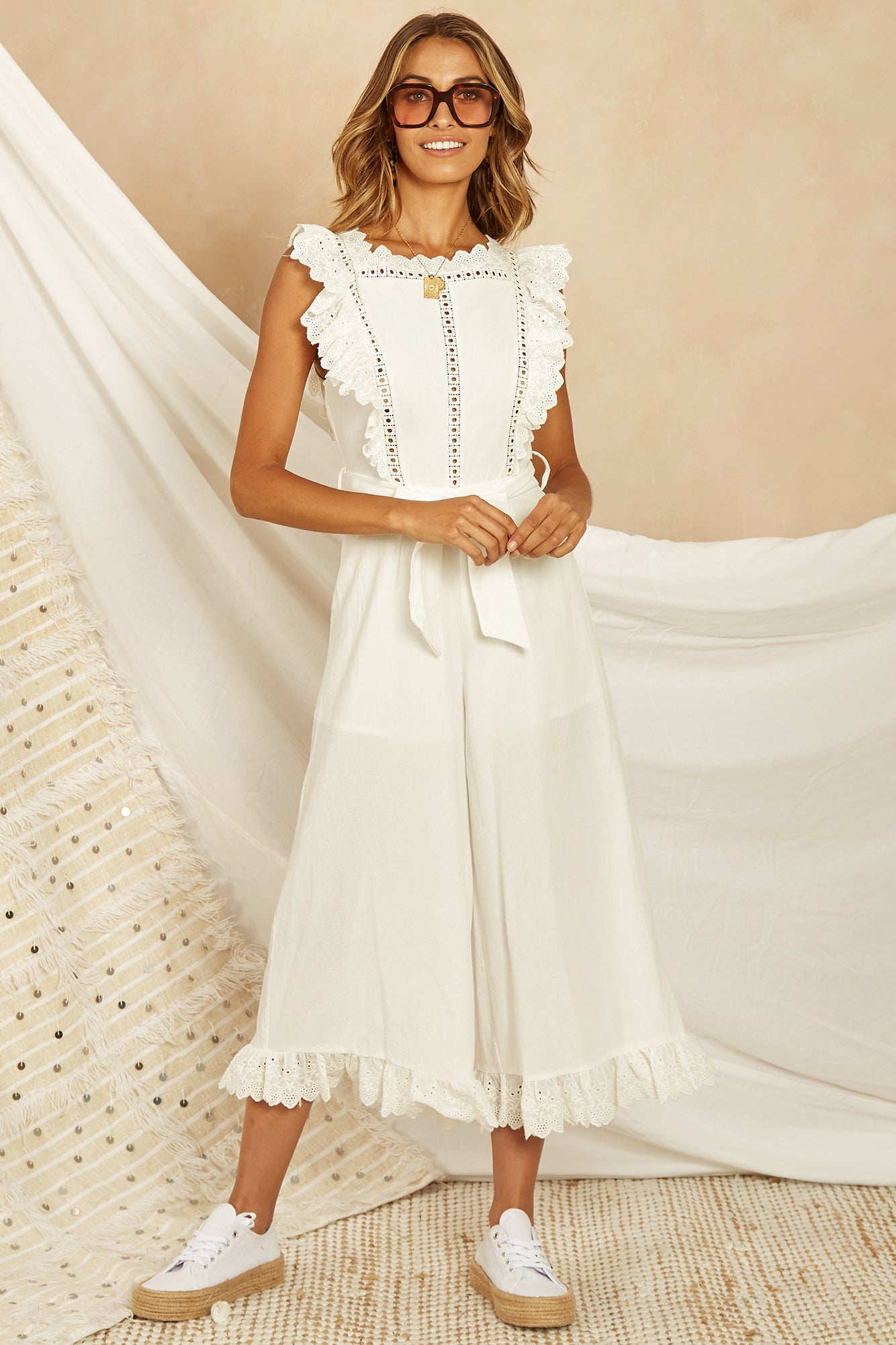 Quaymas Jumpsuit White-Seaa Fashion