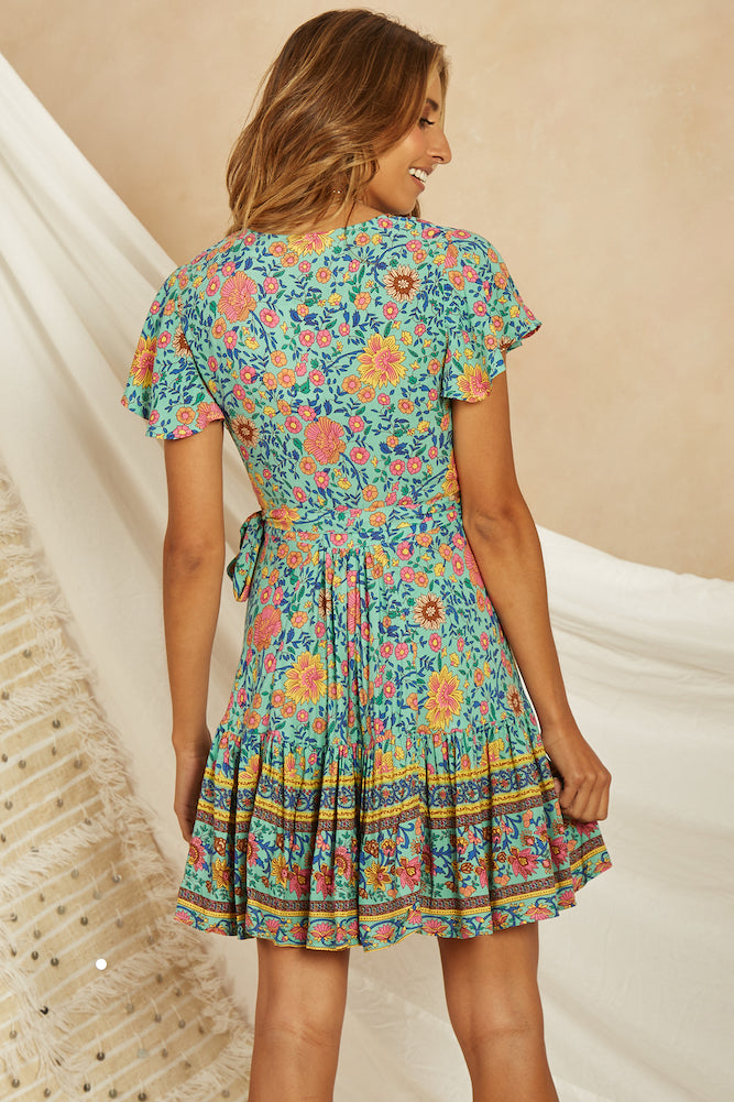 Adelicia Dress Turquoise-Seaa Fashion