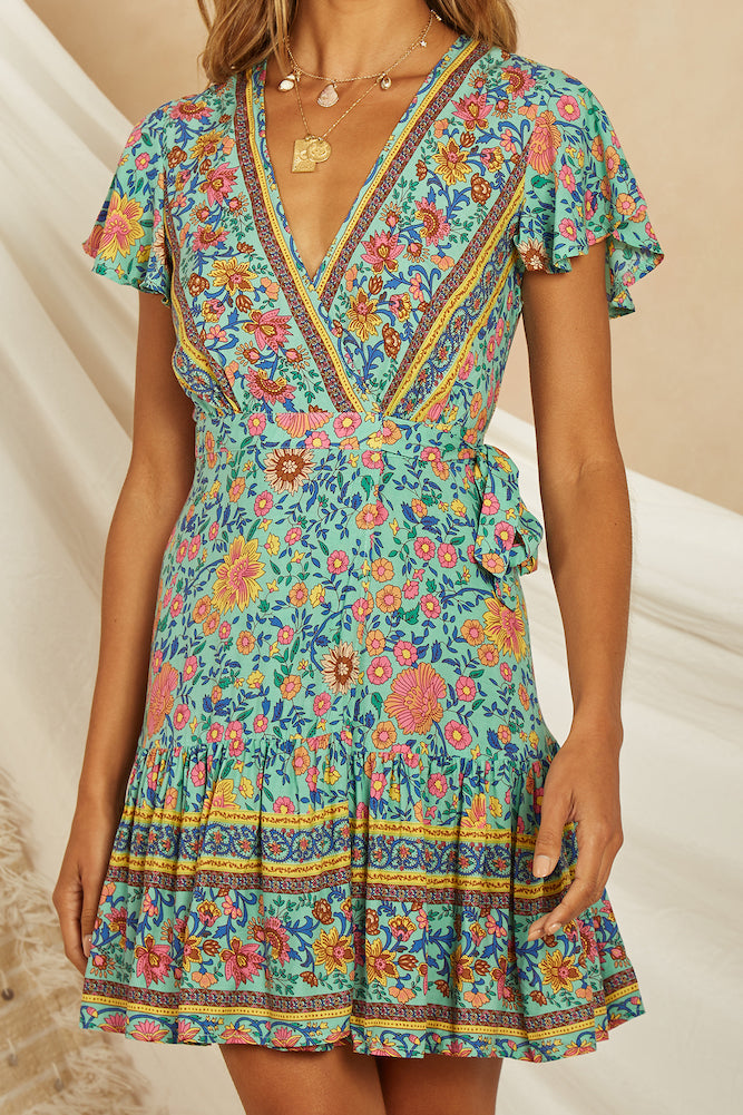 Adelicia Dress Turquoise-Seaa Fashion