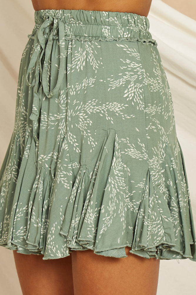 Castaway Skirt Sage-Seaa Fashion