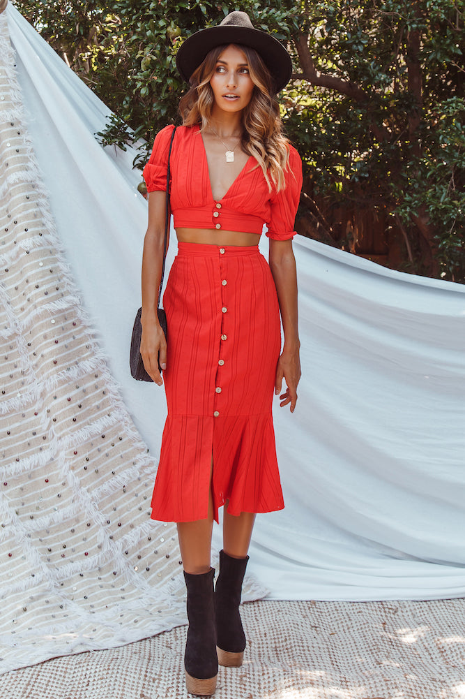 Chase Boulevard Set Red-Seaa Fashion