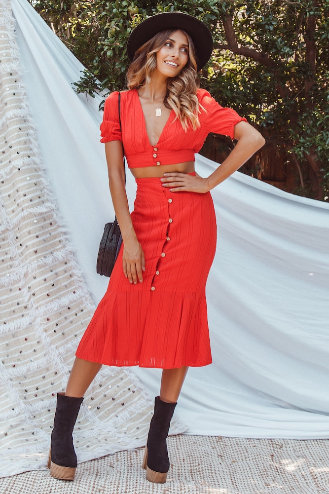 Chase Boulevard Set Red-Seaa Fashion