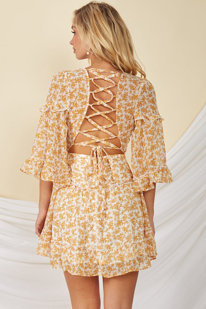 Afternoon Light Dress Mustard-Seaa Fashion