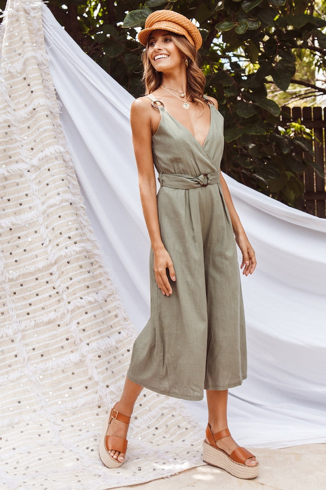 Hallie Jumpsuit Olive-Seaa Fashion
