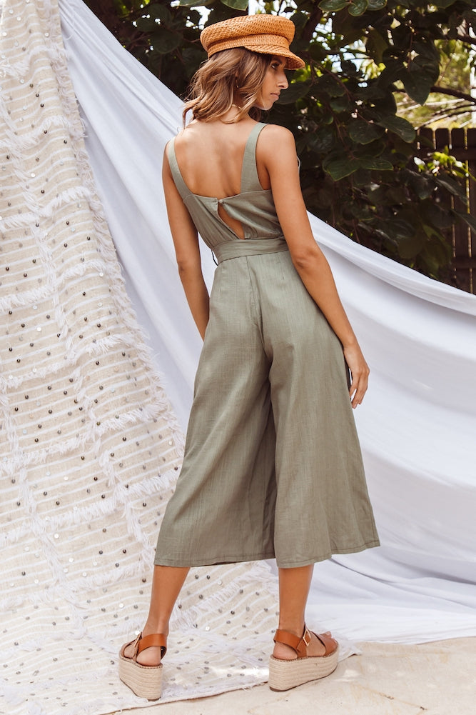 Hallie Jumpsuit Olive-Seaa Fashion