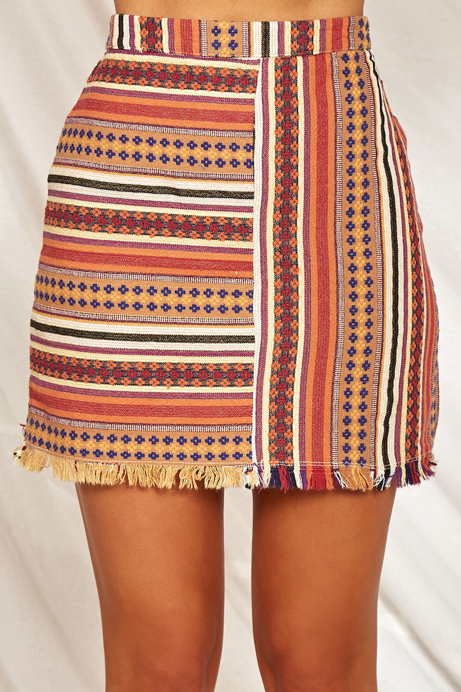 Here Comes The Sun Skirt Rust-Seaa Fashion