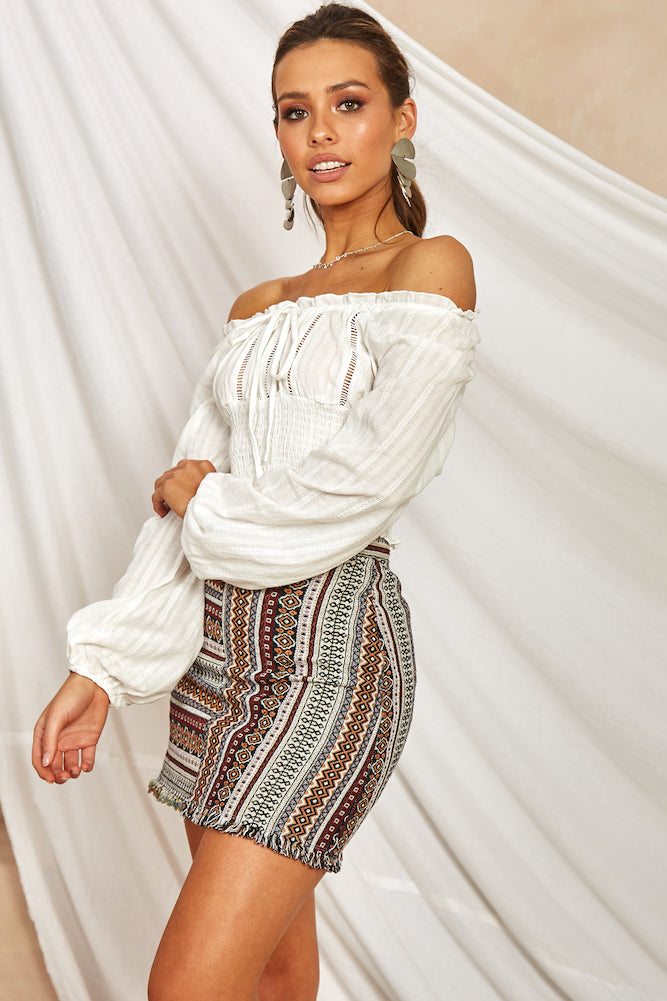 Adventure Awaits Skirt Red-Seaa Fashion