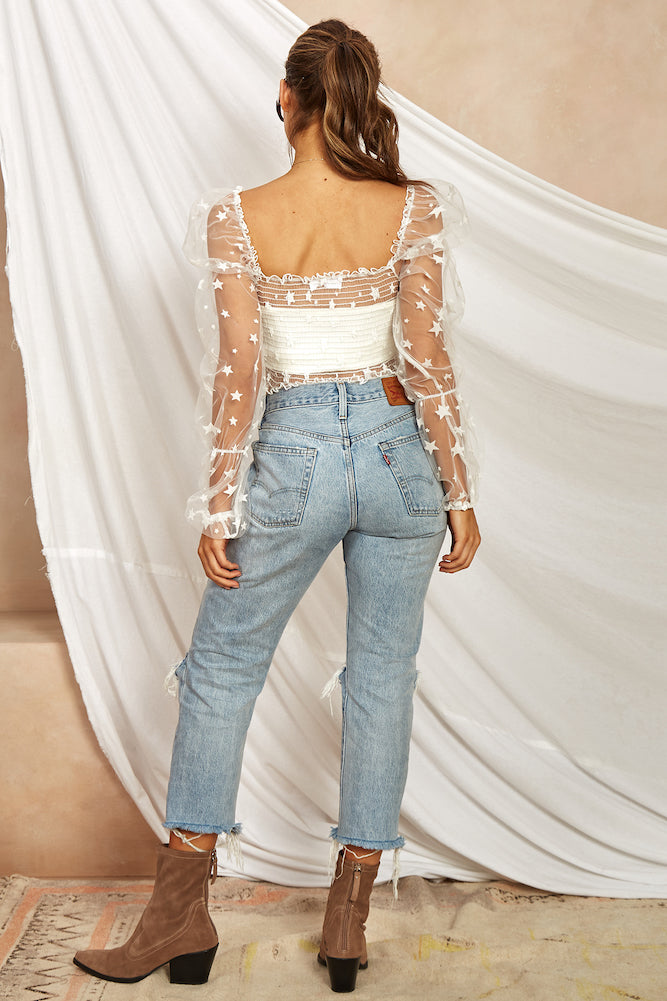 Whisk Me Away Crop Top White-Seaa Fashion