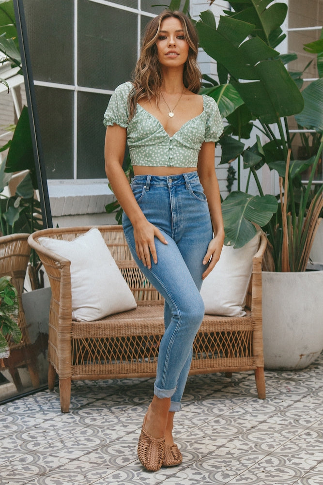 Hypnotize You Crop Top Green-Seaa Fashion