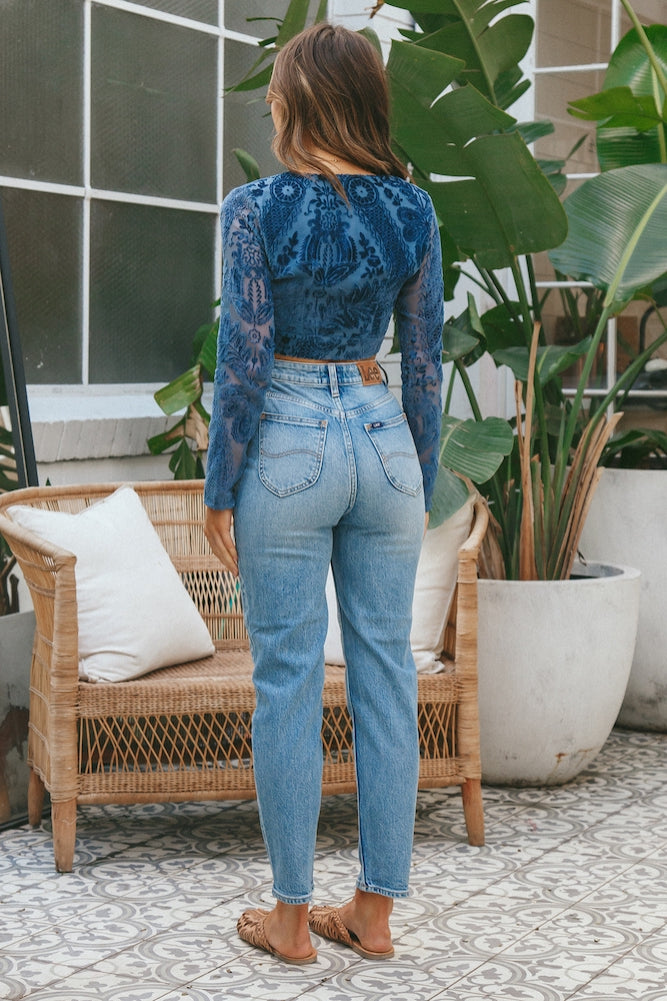 LEE High Mom Jeans Tenacity-Seaa Fashion