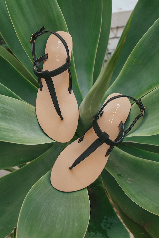 BILLINI Morocco Sandals Black Nubuck-Seaa Fashion