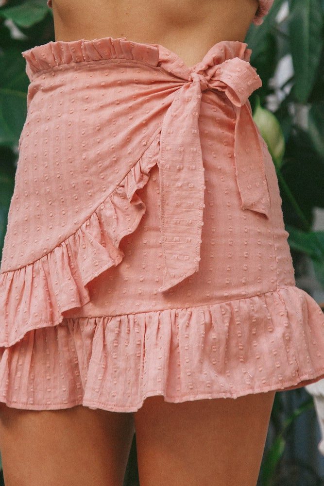 Call It Destiny Mini Skirt Blush-Seaa Fashion