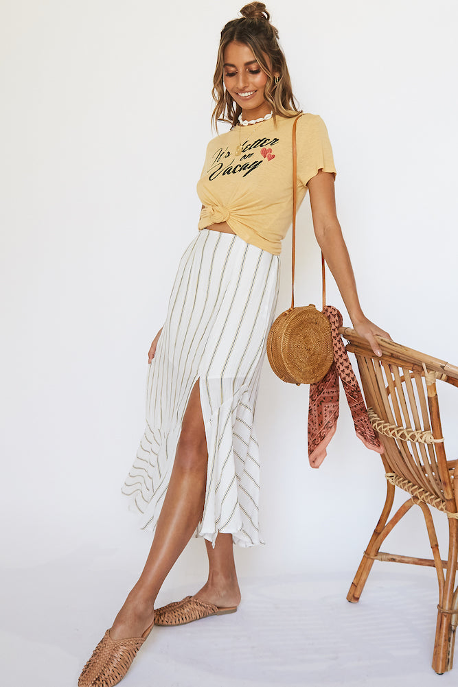 Everest Maxi Skirt Mustard-Seaa Fashion