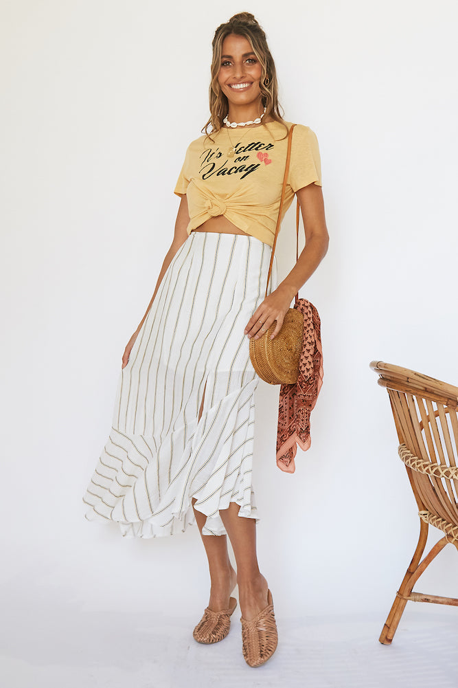 Everest Maxi Skirt Mustard-Seaa Fashion
