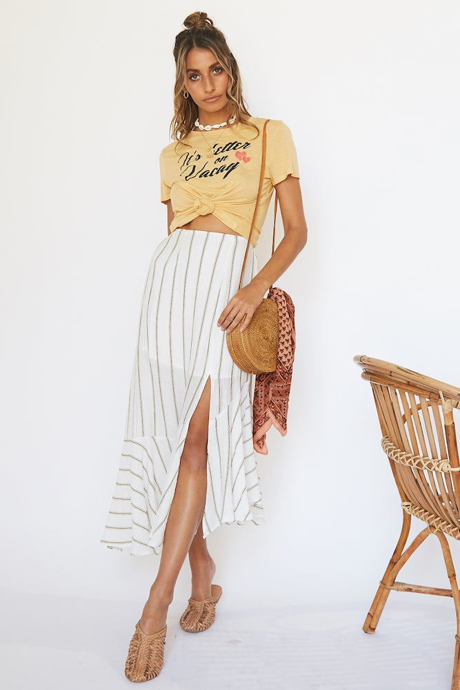 Everest Maxi Skirt Mustard-Seaa Fashion