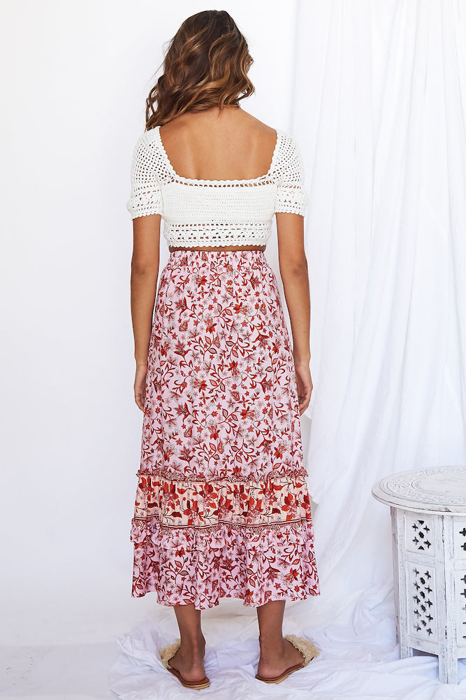 Exotica Maxi Skirt Pink-Seaa Fashion