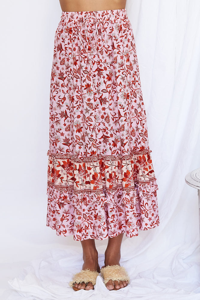 Exotica Maxi Skirt Pink-Seaa Fashion