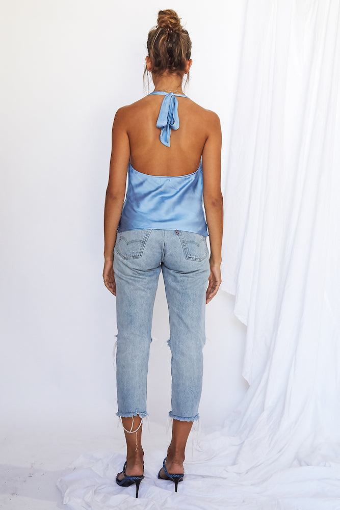 Celine Top Blue-Seaa Fashion