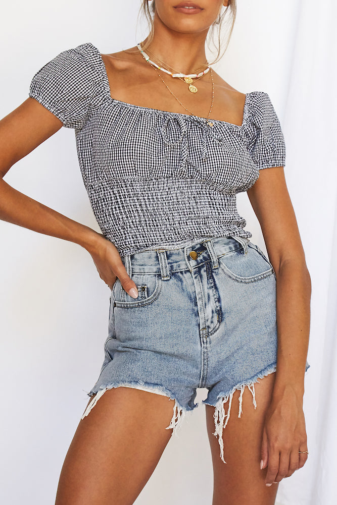 Back To School Crop Top Black-Seaa Fashion