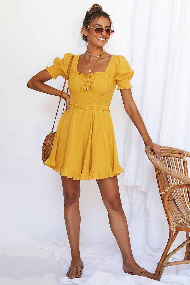 Wild Ride Dress Mustard-Seaa Fashion