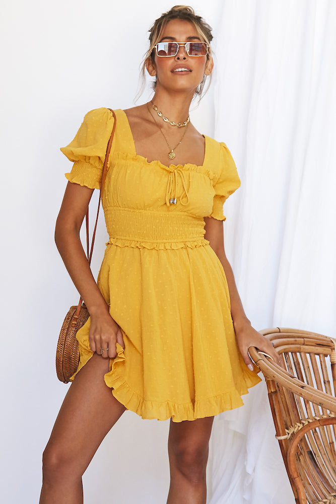 Wild Ride Dress Mustard-Seaa Fashion