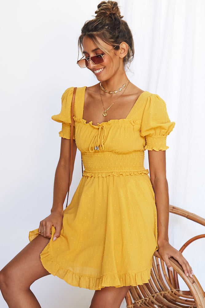 Wild Ride Dress Mustard-Seaa Fashion