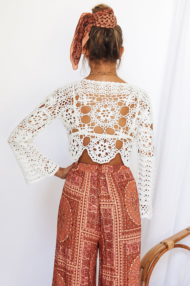 Wild Lily Crop Top White-Seaa Fashion