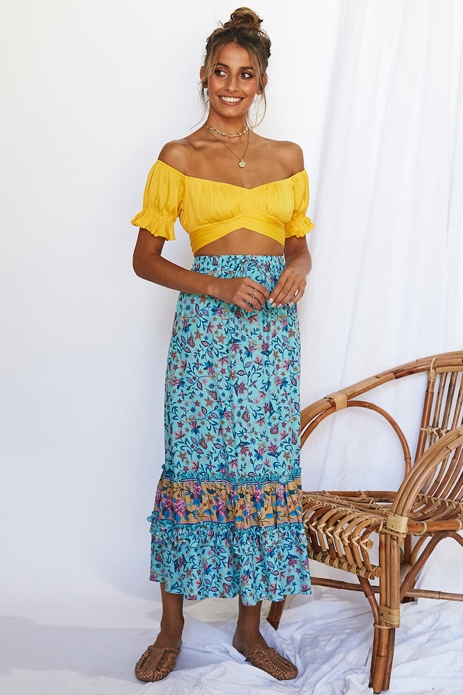 Exotica Maxi Skirt Blue-Seaa Fashion