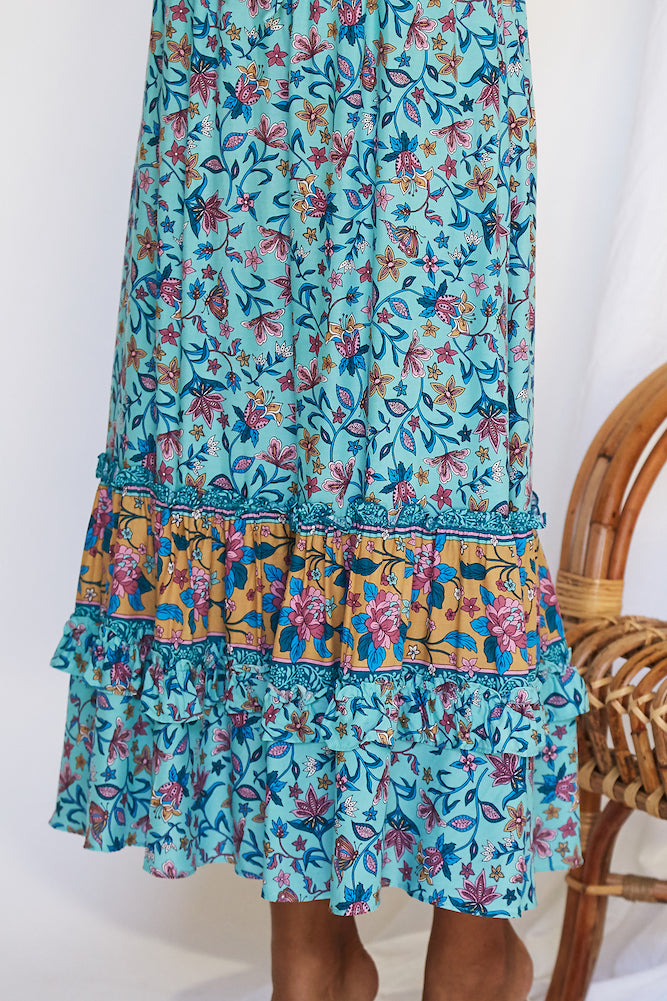 Exotica Maxi Skirt Blue-Seaa Fashion