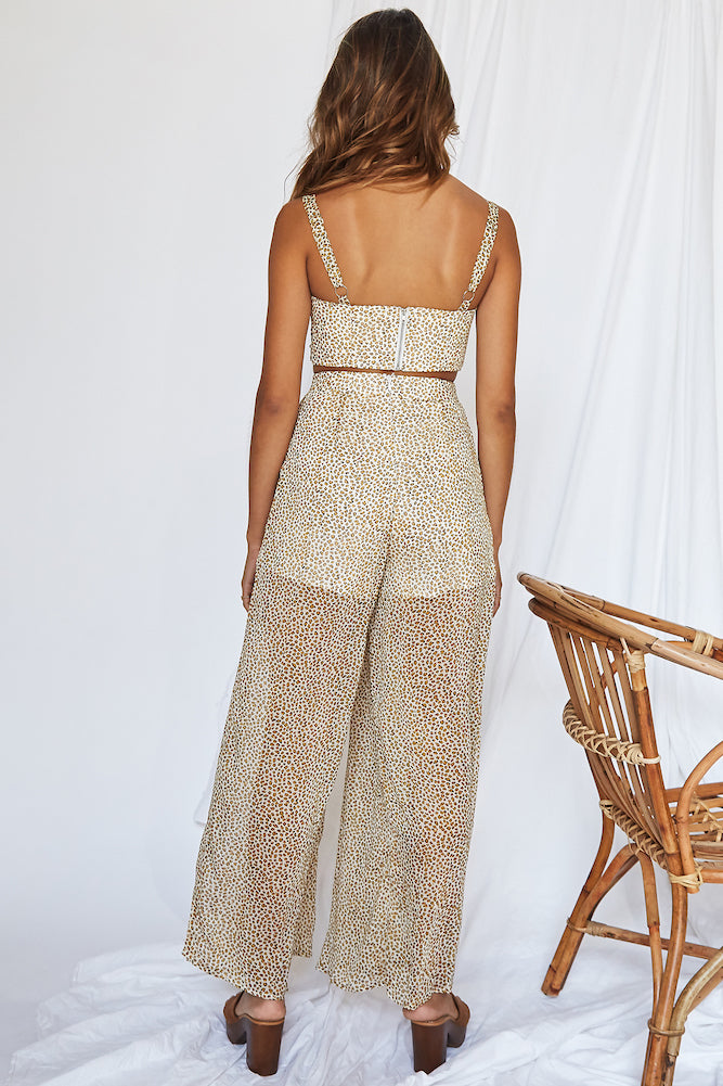 Homecoming Wide Leg Pants Mustard-Seaa Fashion