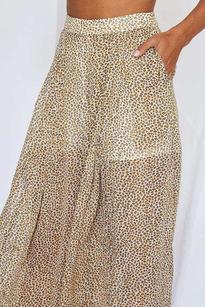 Homecoming Wide Leg Pants Mustard-Seaa Fashion