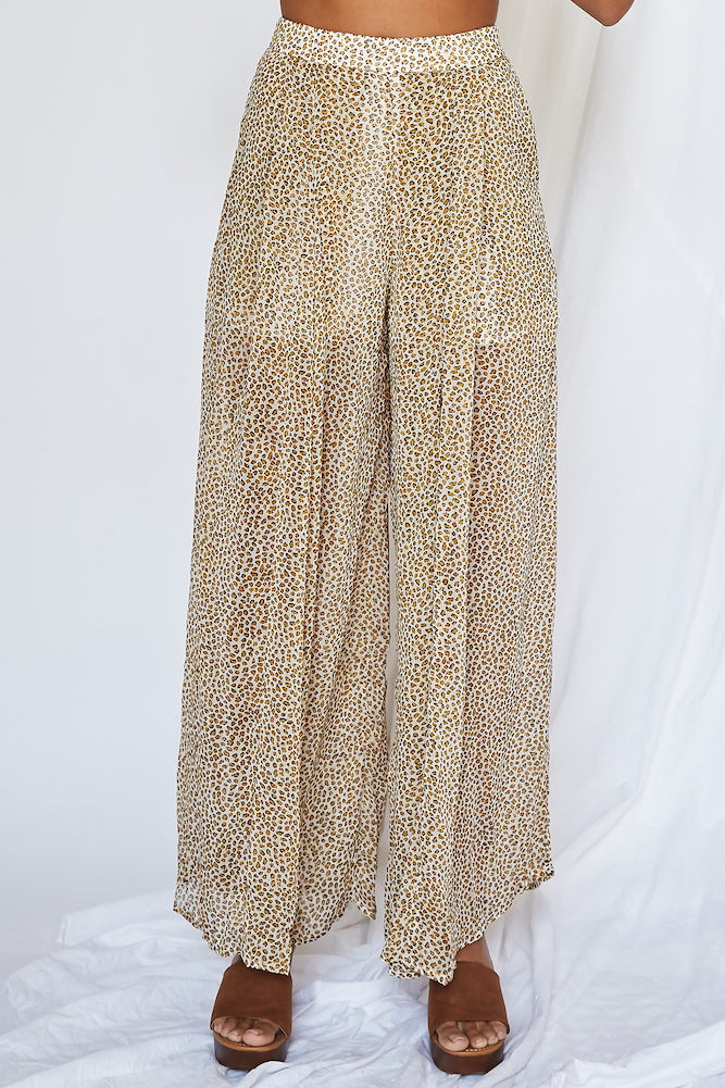Homecoming Wide Leg Pants Mustard-Seaa Fashion