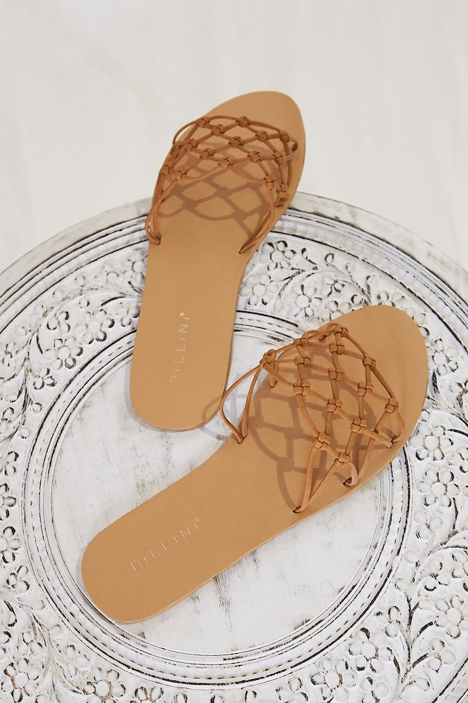 BILLINI Cayenne Slide Tan Nubuck-Seaa Fashion