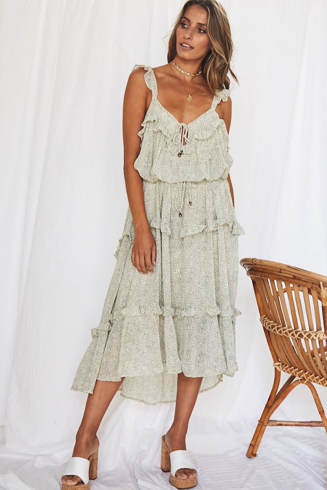Beatrice Maxi Dress Olive-Seaa Fashion