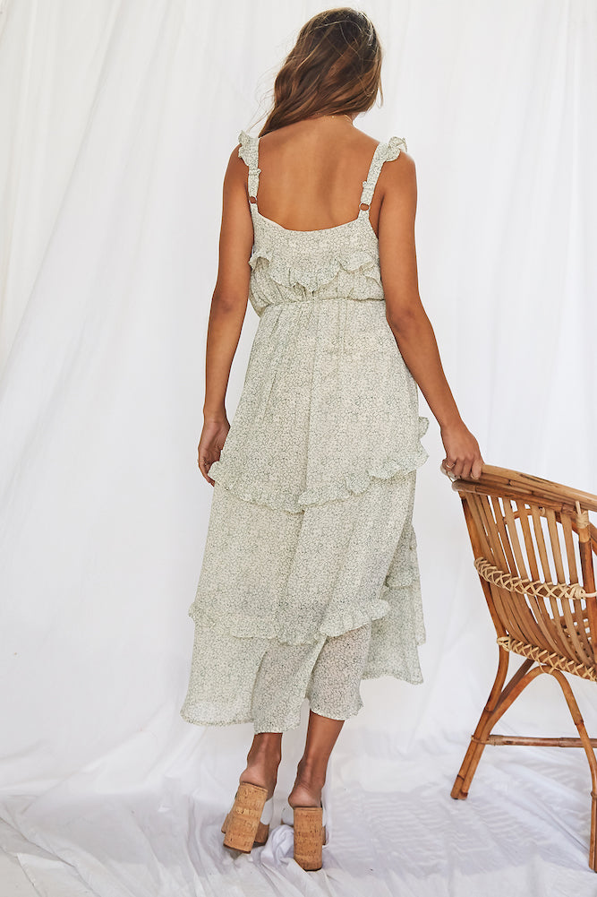 Beatrice Maxi Dress Olive-Seaa Fashion