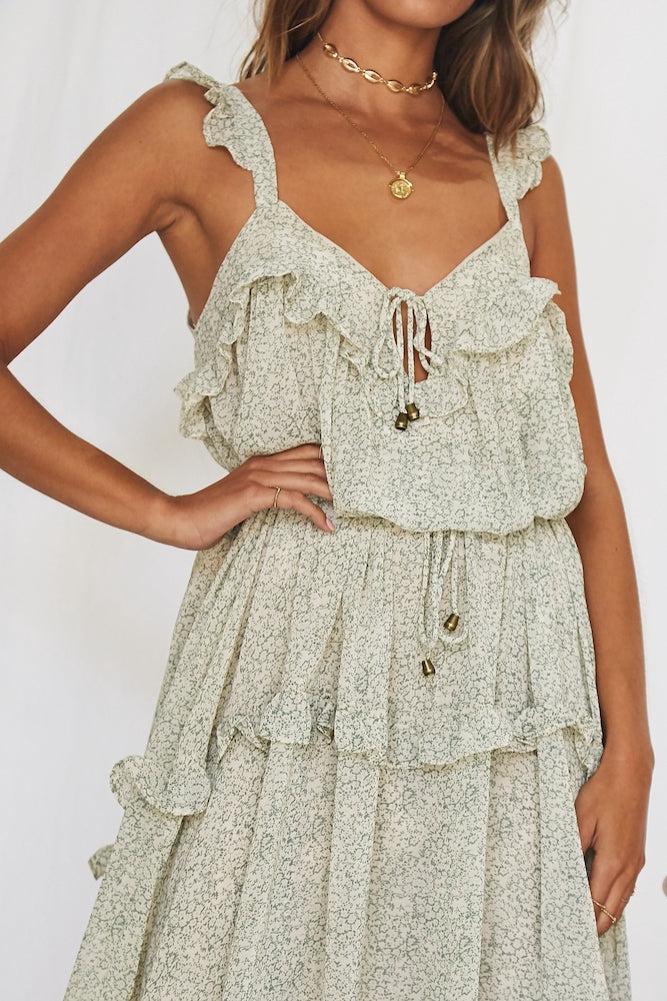 Beatrice Maxi Dress Olive-Seaa Fashion