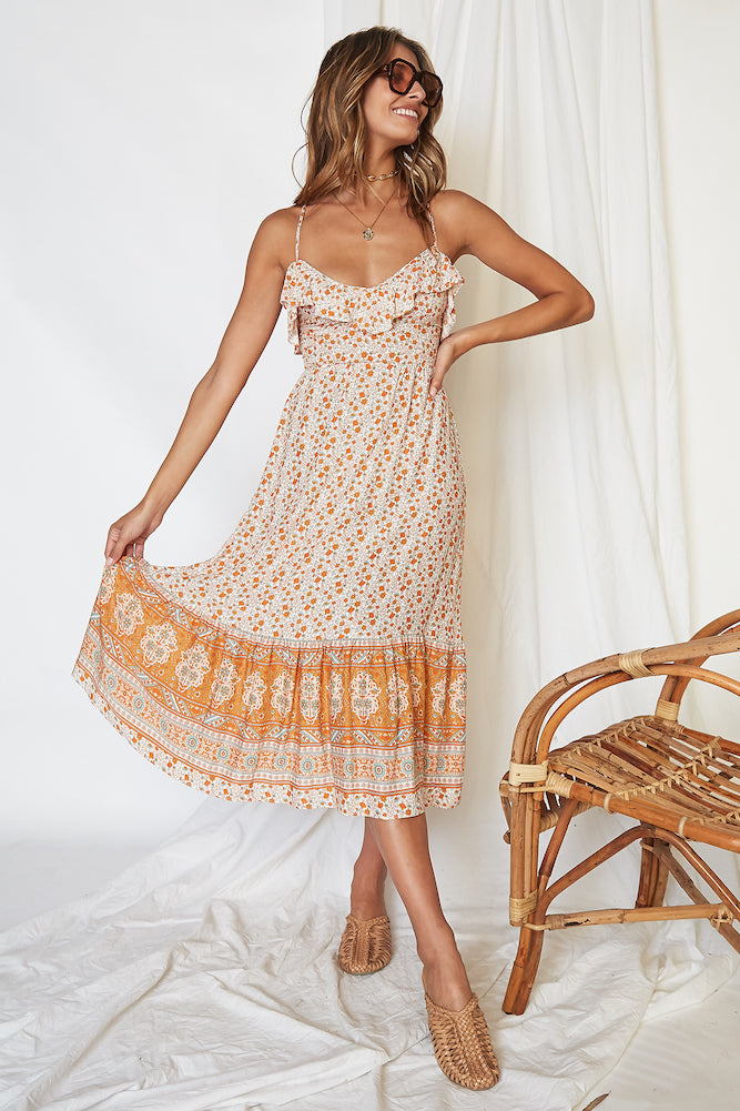 Under The Sun Midi Dress-Seaa Fashion