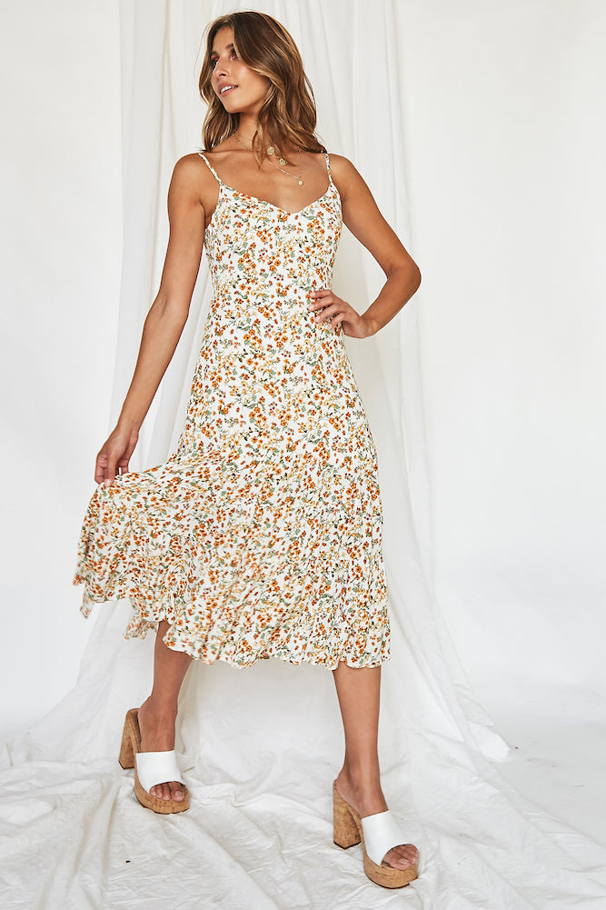 Vintage Dream Midi Dress-Seaa Fashion