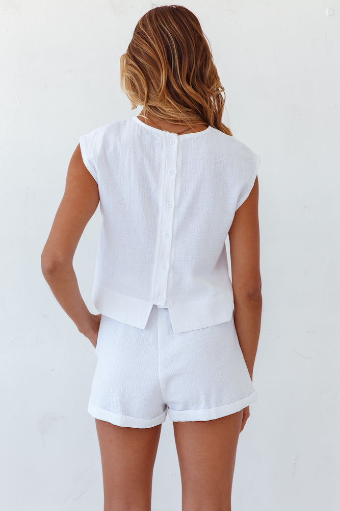 Love And Glory Shorts White-Seaa Fashion