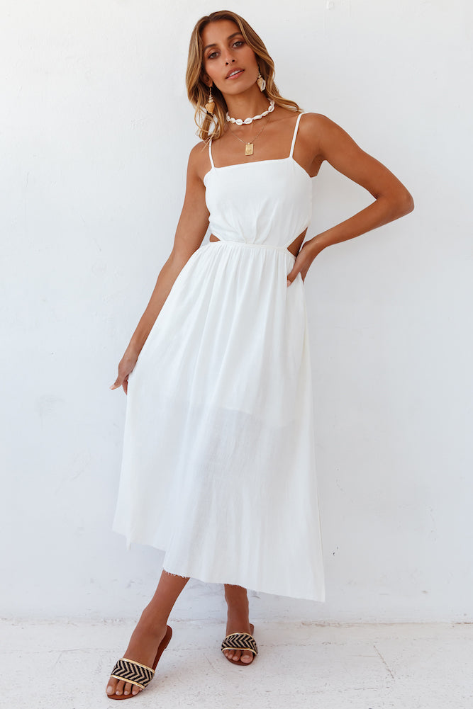 Sunny Afternoon Midi Dress White-Seaa Fashion