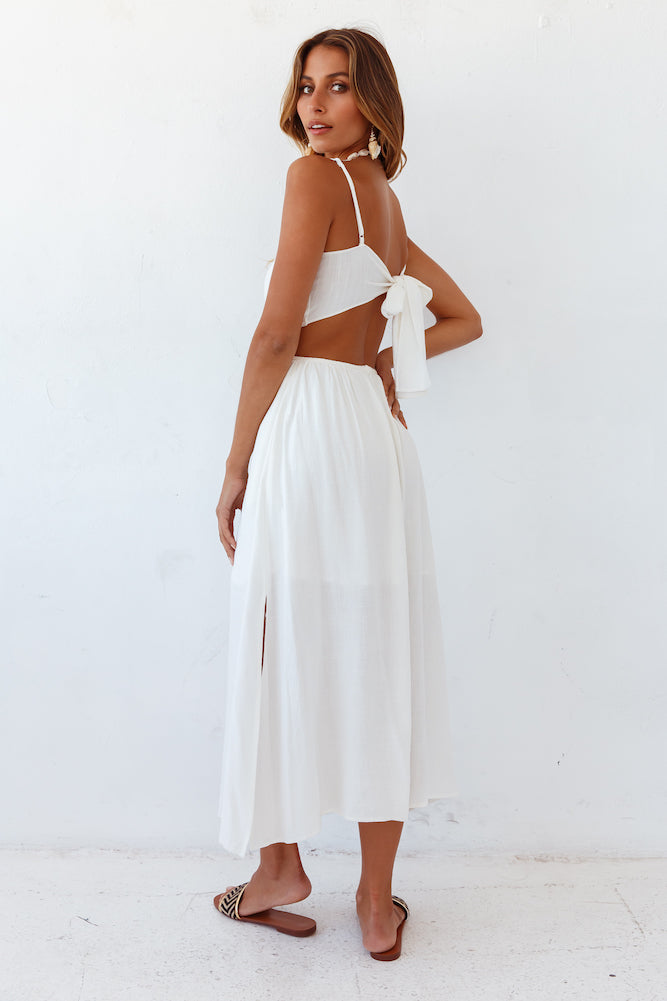 Sunny Afternoon Midi Dress White-Seaa Fashion
