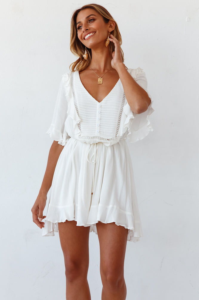 Wander Endlessly Dress White-Seaa Fashion