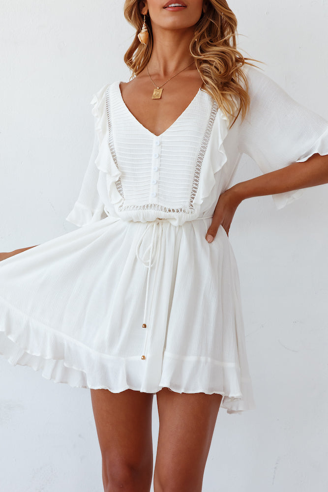 Wander Endlessly Dress White-Seaa Fashion