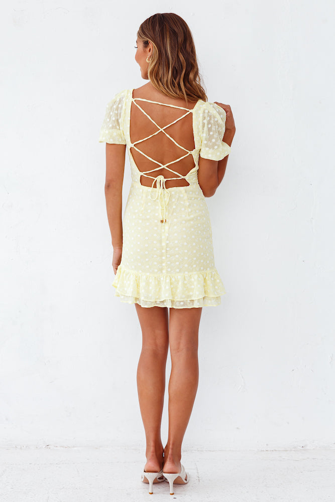HELLO MOLLY All The Finer Things Dress Yellow-Seaa Fashion