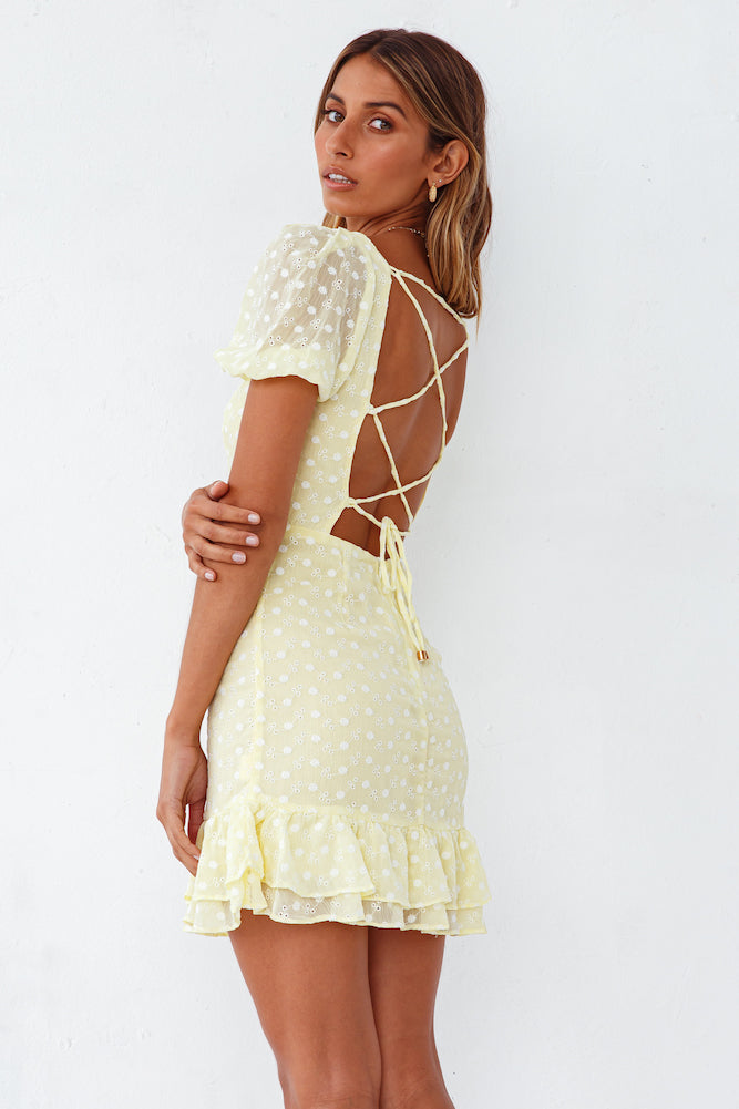 HELLO MOLLY All The Finer Things Dress Yellow-Seaa Fashion