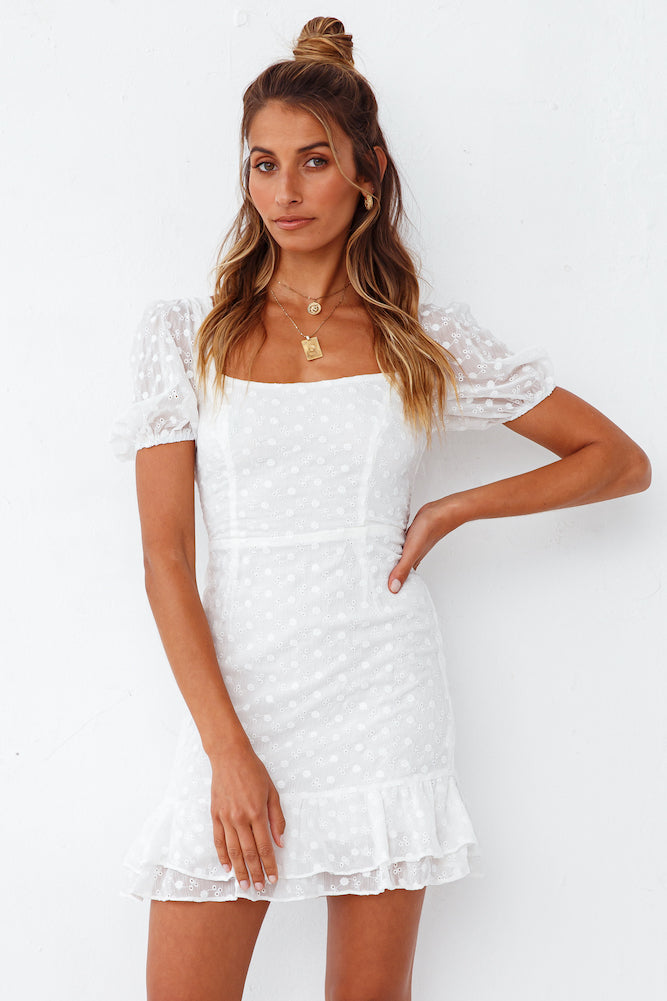 HELLO MOLLY All The Finer Things Dress White-Seaa Fashion